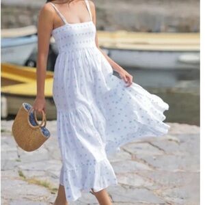 Zara white floral maxi dress